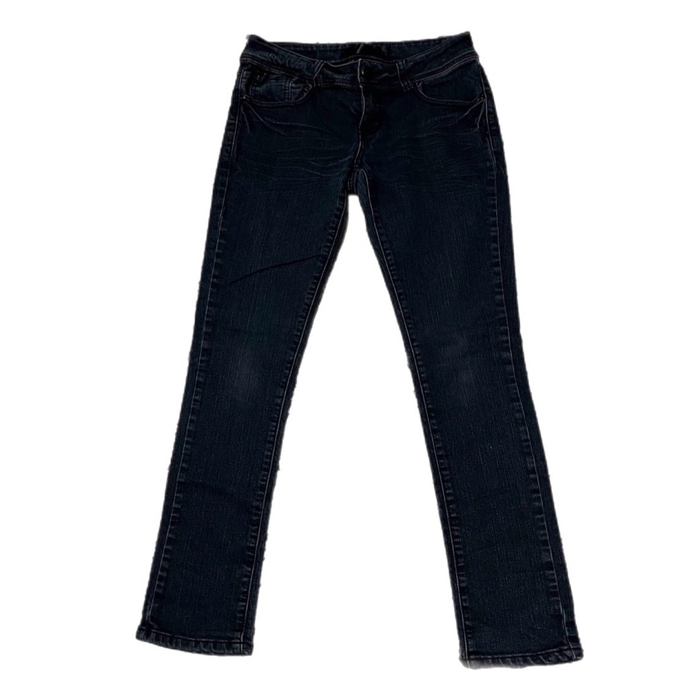 Y2K 5 Juniors Ink Dark Grey Black Skinny Jeans 57% Cotton Streetwear Casual